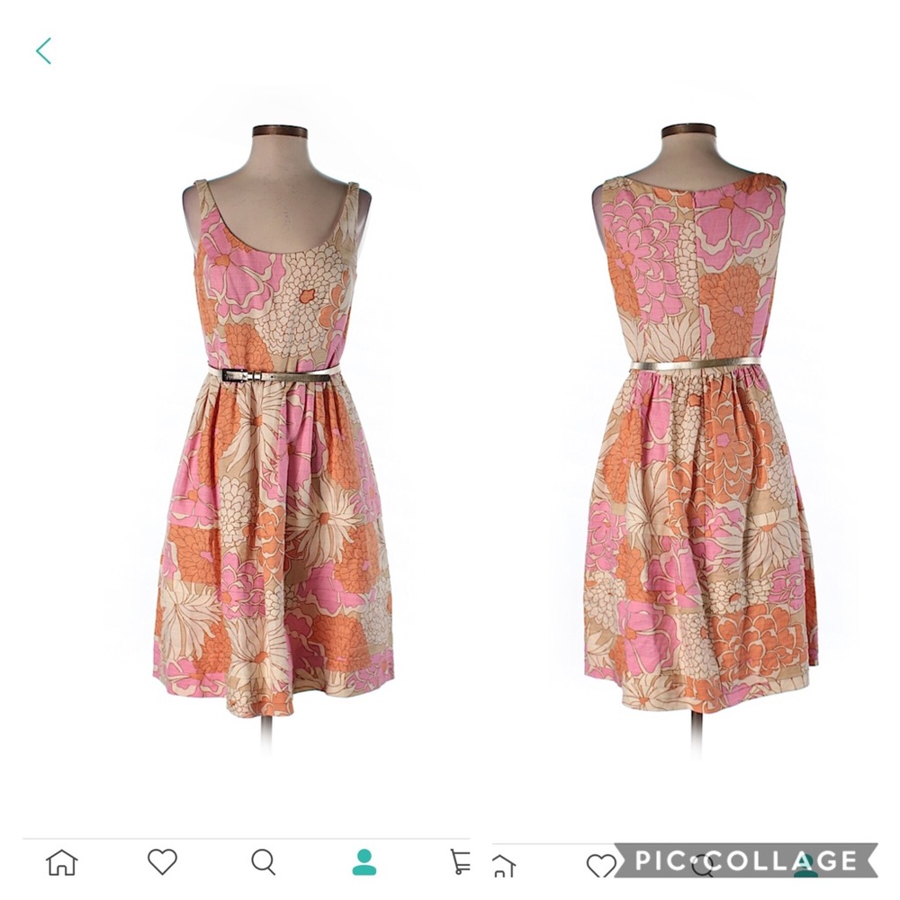 Eliza J New York Midi Dress Classic floral Mod 50s